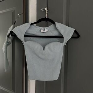 **SOLD** Princess Polly Baby Blue Knitted Top